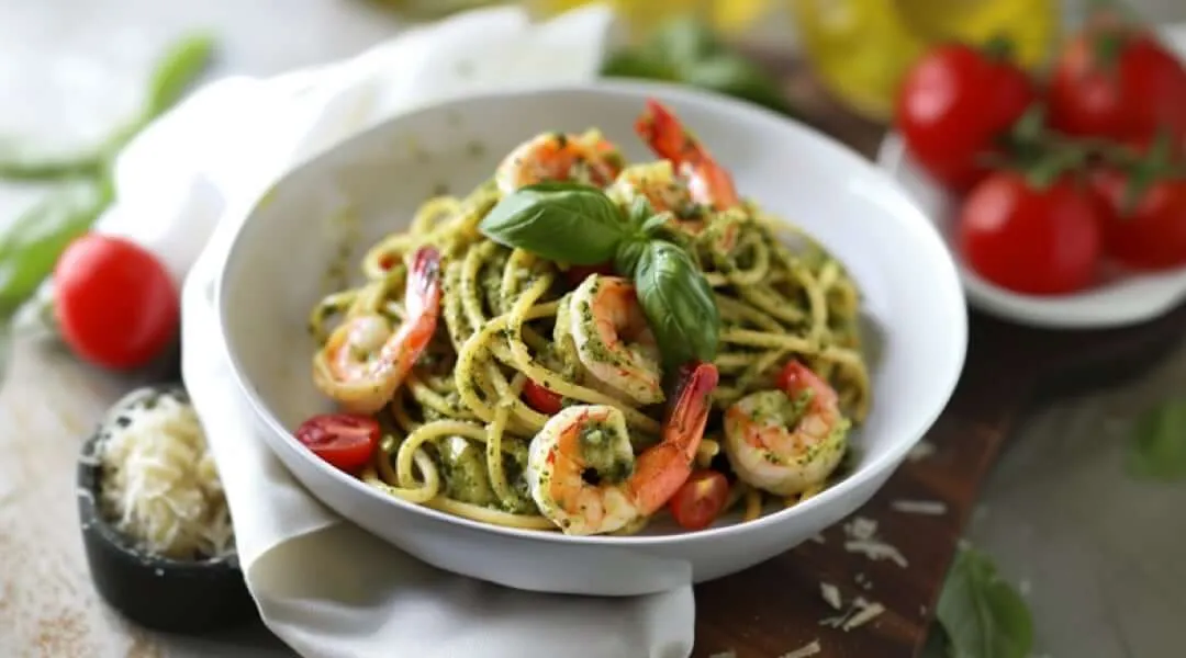 Shrimp and Pesto Pasta