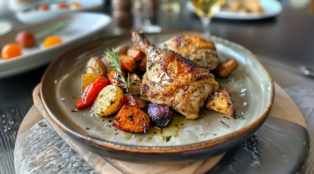 Spatchcock Chicken With Roasted Vegetable Salad